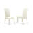 3 Piece Dinette Set for Small Spaces Contains a Square Dining Table and 2 Dining Room Chairs, 36x36 Inch, Linen White-346961526-312687065-312687066