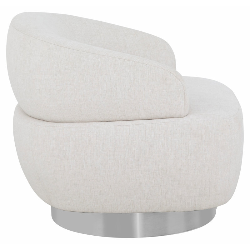 Jasper Swivel Chair, 1183 Dove, Nickel Metal