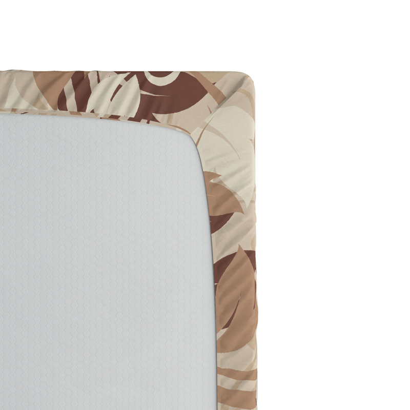 Microfiber Floral Fitted Sheet, Queen Fitted Sheet