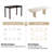 78.97" Modern Rectangle Cream White Dining Table Set with 8 Chairs for Kitchen, Bar, Living Room-1179052233-1179052239