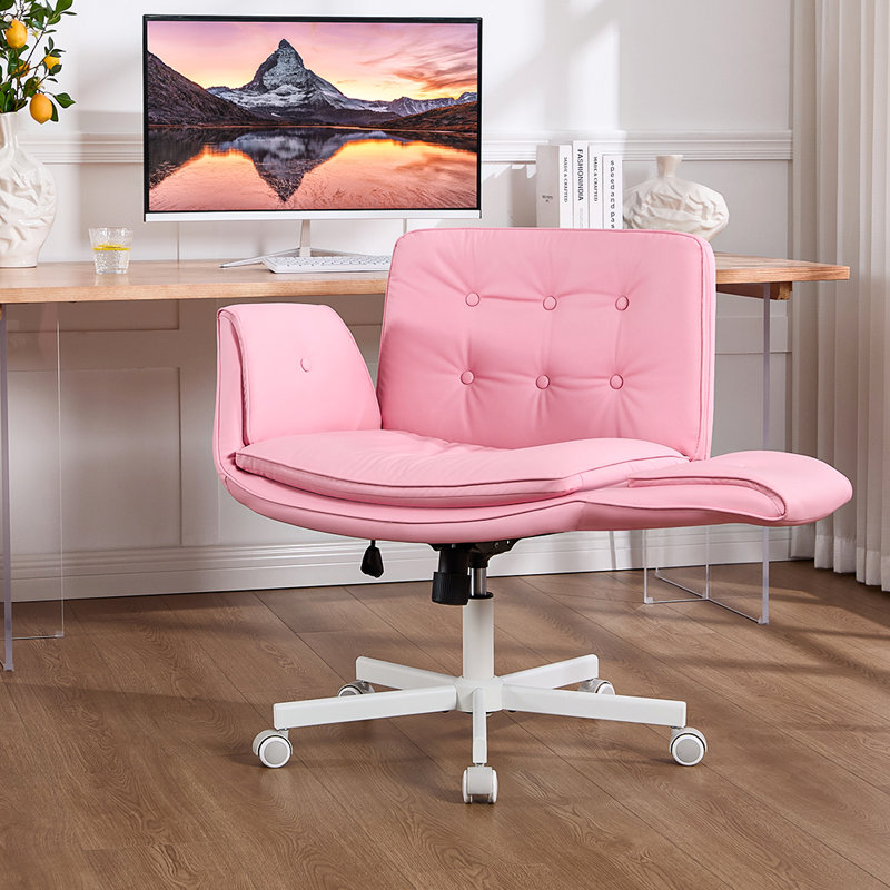 Anmol Office Chair with Lumbar Support, Cream, Cream