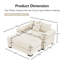 Canapé modulaire surdimensionné 54,3 po Cloud-2025110361