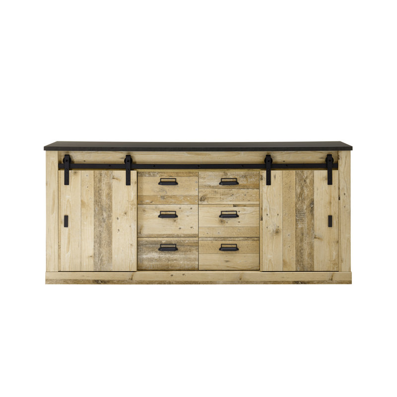 Jackeline 201cm Sideboard, Brown/Anthracite