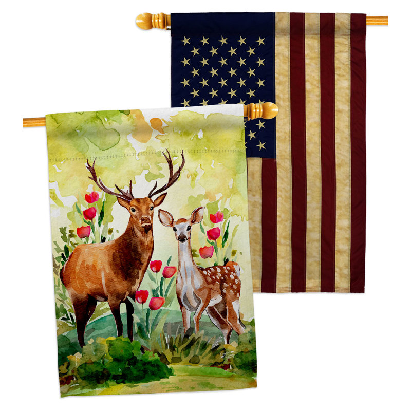 Drapeau de maison en polyester à 2 côtés 40 x 28 po
