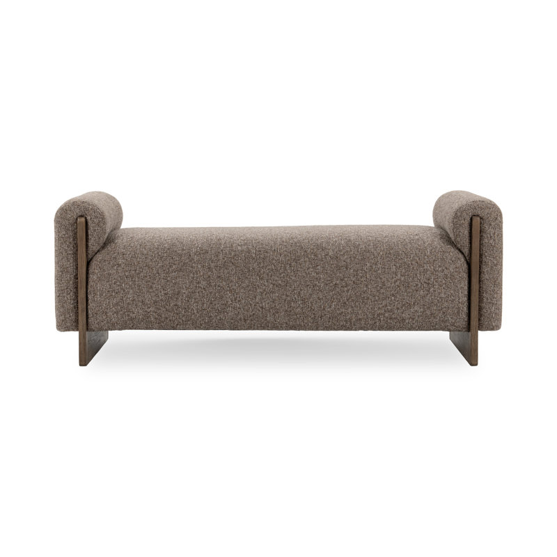 Sierra Upholstered Bench, Bronzed Cocoa