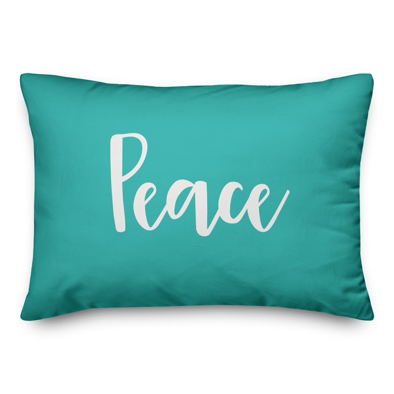Coussin Peace, Bleu sarcelle