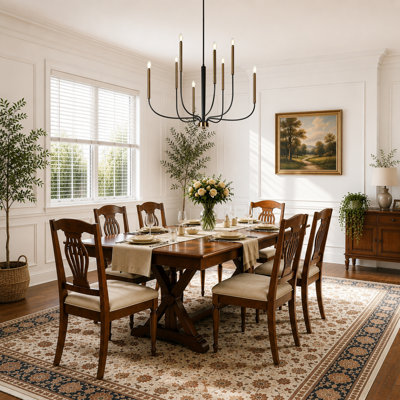Jacinta 8 - Light Dimmable Large 37" Modern Classic / Traditional Dining Room Chandelier