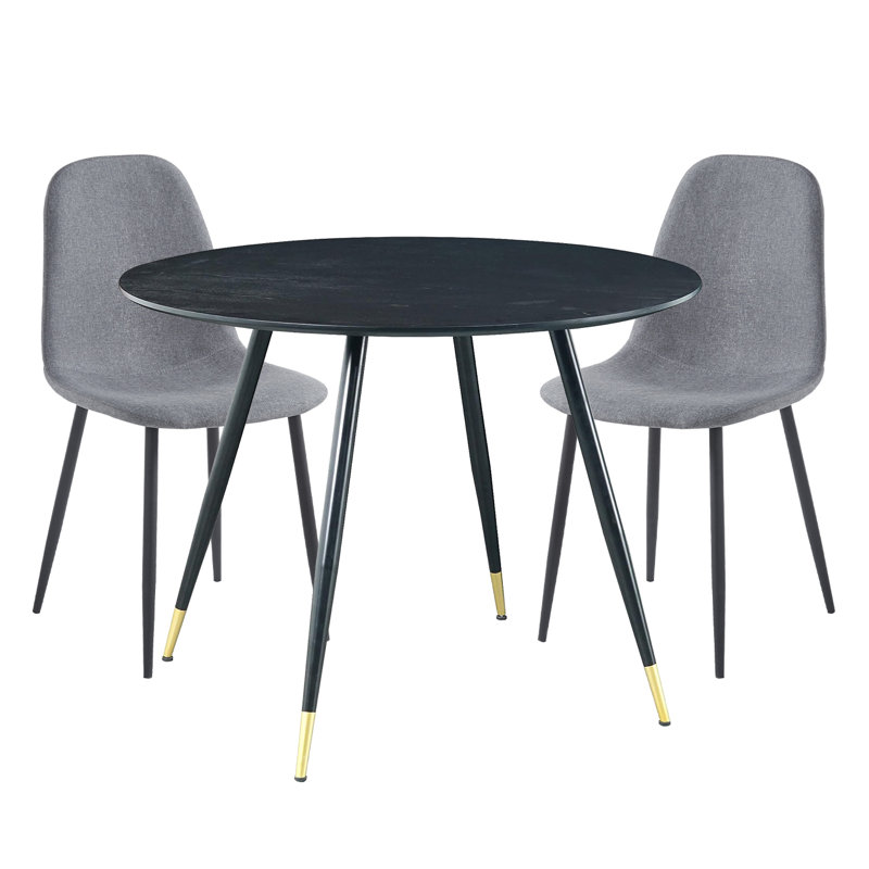 Antigua 2 - Person Dining Set, Black