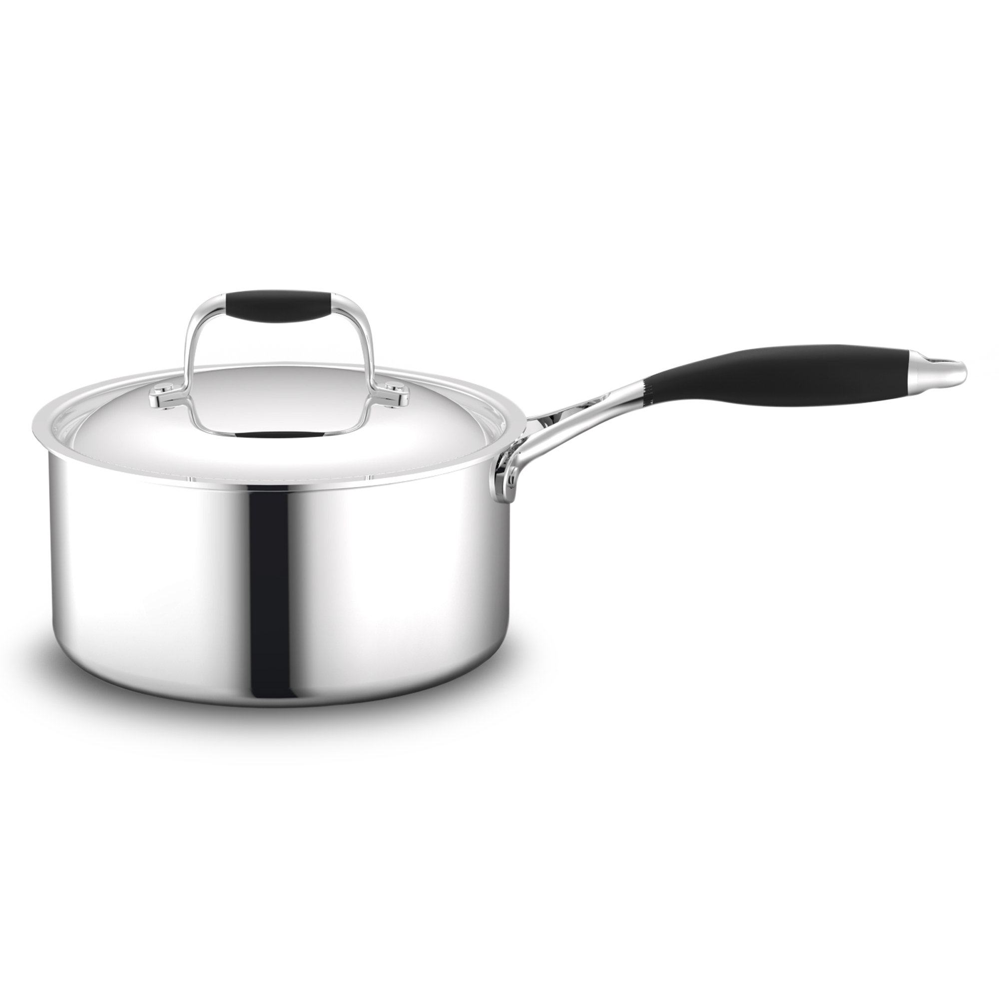 1 Quart Saucepan with Lid 18/10 Stainless Steel Nonstick Small Sauce Pan Pot