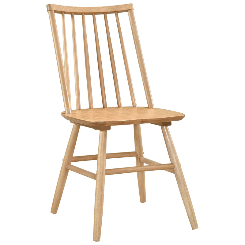 Chaises d'appoint en bois 2 pièces avec finition chic en chêne naturel incurvé, style classique incontournable pour la salle à manger