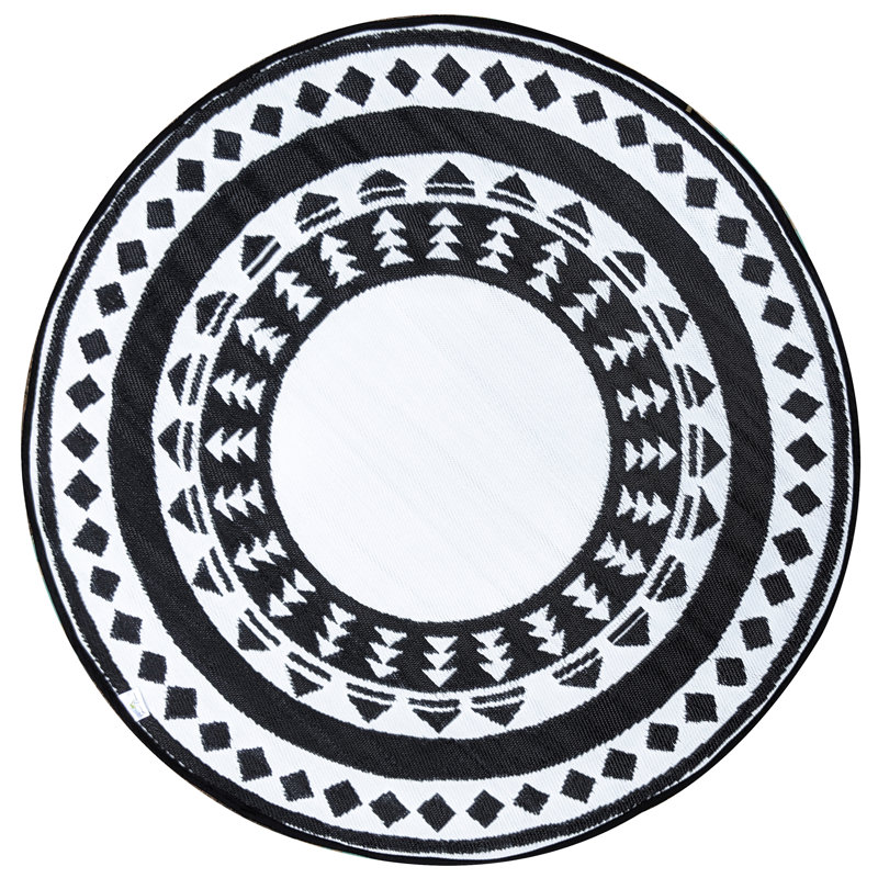 Round Ammaara Geometric 120cm X 120cm Indoor / Outdoor Area Rug