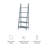 Natrona Gray 72" H x 25.25" W Solid Wood Five Shelf Ladder Bookcase-372377374