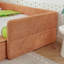 Lit simple pour enfant avec garde-corps, marchepied de rangement et de sécurité, lit rembourré en tissu Boucle