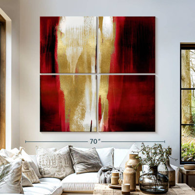 Avery Free Fall Red With Gold I