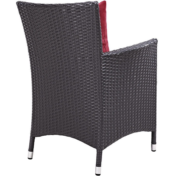 Modway Convene 11 Piece Dining Set, 90.5" L x 63" W, Red