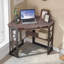 Lambrecht Corner Computer Desk with Smooth Keyboard and Storage Shelves, Farmhouse Triangle Computer Desk for Home Office, Living Room, Bedroom and Small Spaces-1167931948