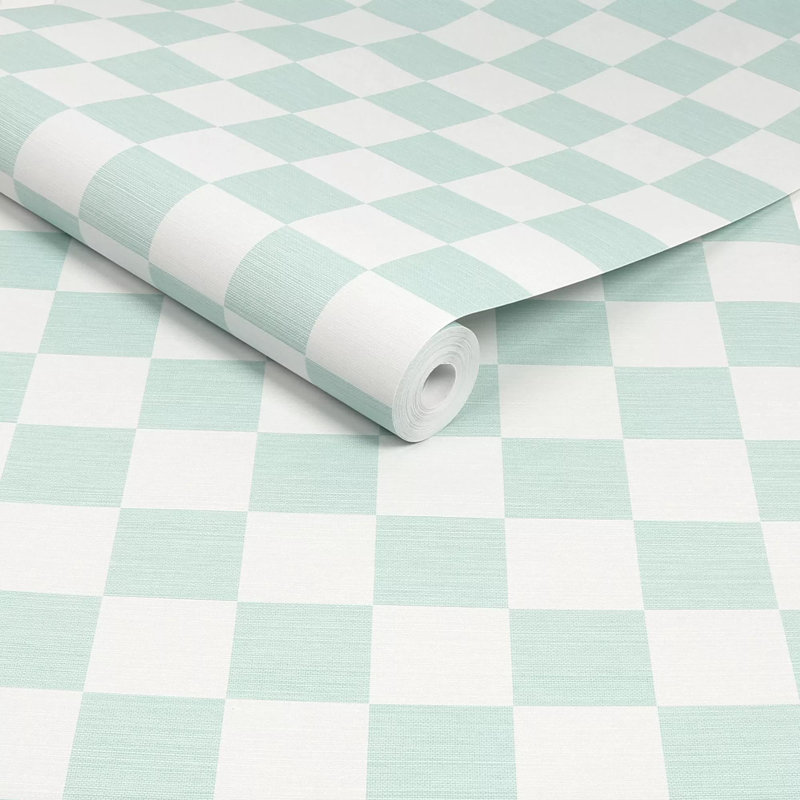 Envy Check Me Out Checkered Wallpaper, Blue