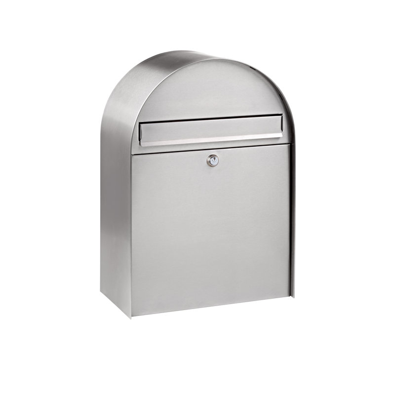 Nordic Wall Mounted Galvanised Steel Lockable Weatherproof Post Box, 56cm H x 38cm W x 22.2cm D