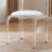 Chert Acrylic Vanity Stool With White Velvet, Accent Stool Makeup Stool Vanity Stool for Home Décor