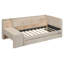 Lit de jour simple tapissier avec tiroirs, tablettes, armoires rabattables et table d'appoint-775768396