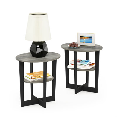 Bozko 2 Piece Oval Side Table Set