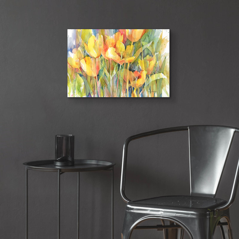 «Golden Group» par Annelein Beukenkamp, art mural en verre acrylique, H 16 po x l 24 po x P 0,2 po