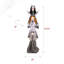 Figurine animée d'Halloween triplement animée de 3 pi 9 po Haunted Hill Farm avec tête mobile et yeux rouges à DEL