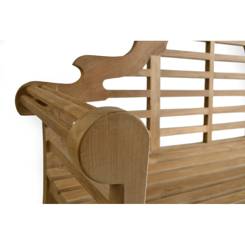 Emilee Solid Wood Teak Outdoor Bench