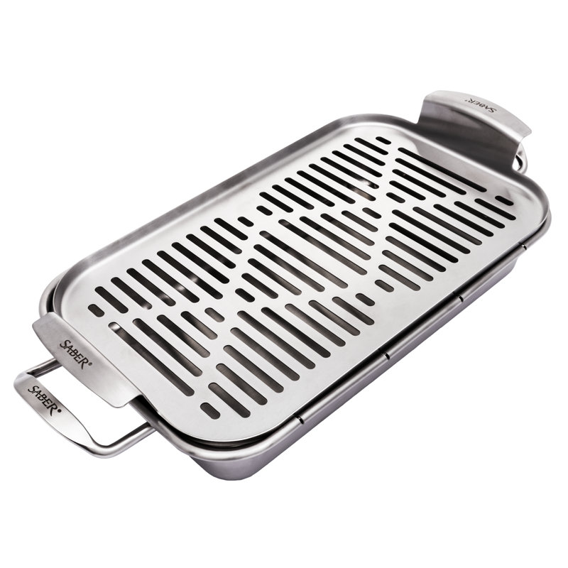 SABER Grill Accessory Steamer Tray, Stainless Steel