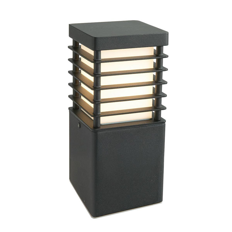 Halstone Transparent Bollards, Black, 260cm H x 120cm W x 120cm D