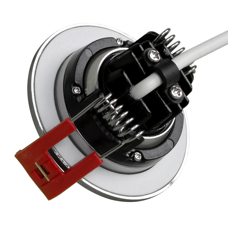 Plafonnier encastré à DEL 2,55 po à intensité variable, Nickel, 2700 K