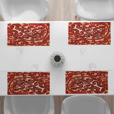 Polyester Paisley Rectangle Placemat