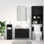 80Cm Single Bathroom Vanity Base Only in Black Oak