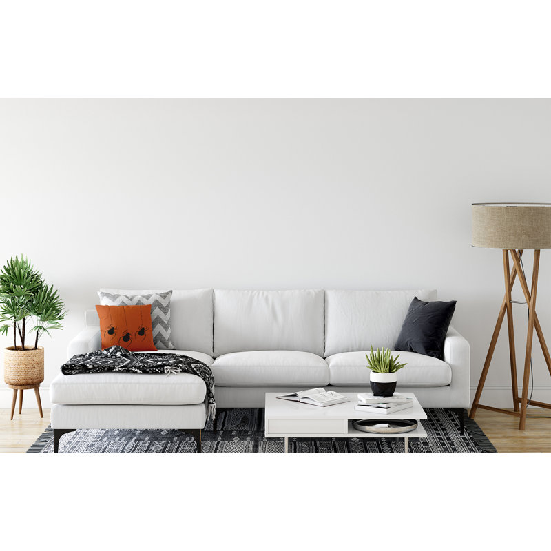 Reversible Throw Pillow, 18" x 18", Dusty Orange