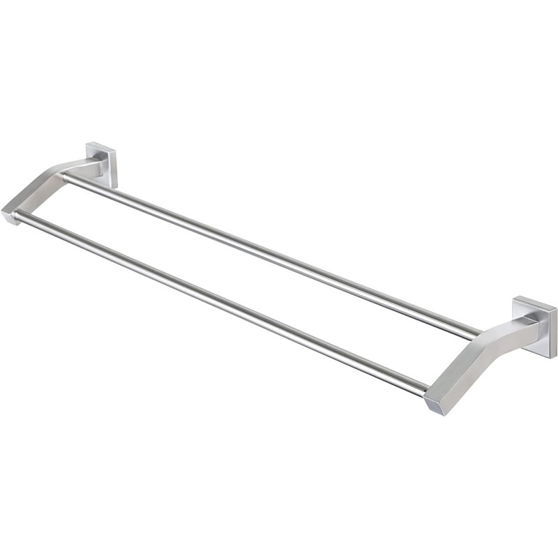Porte-serviettes double 28 pouces en acier inoxydable SUS304, Nickel brossé