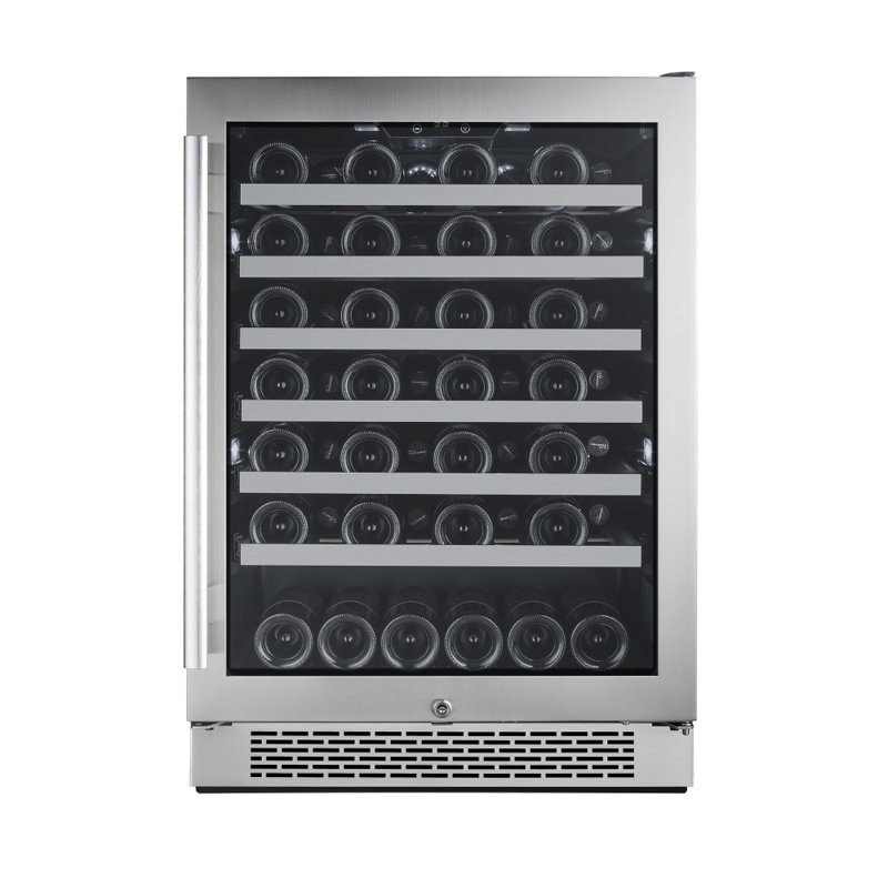 53 Bottle Single Zone Built-In Wine Refrigerator, Left Handed