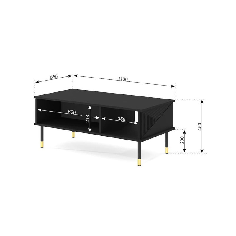 Biancha Coffee Table, Black