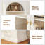 Armoire de cuisine 71 po H 71 po x l 65 po avec porte en verre et tiroirs, conception modulaire moderne pour le salon, blanc