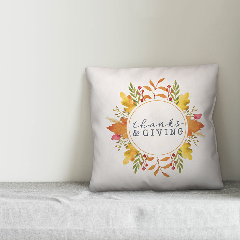Floral Throw Pillow, 18" x 18"