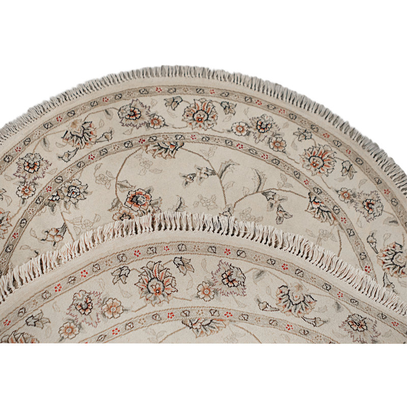 Hand Knotted Area Rug in Ivory
