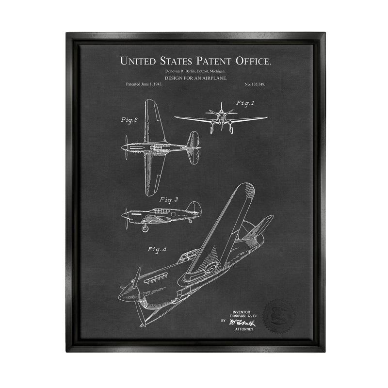 Carte détaillée détaillée de l'avion, estampe numérique de Karl Hronek, H 31 po x l 25 po x P 1,7 po