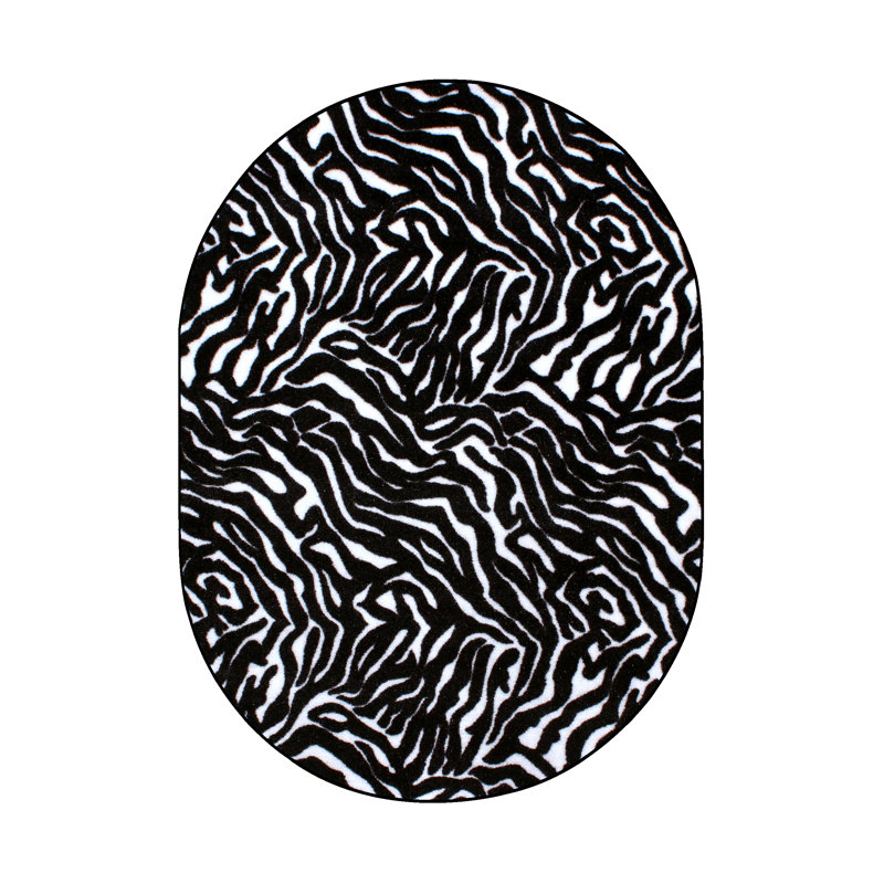 Animal Print Indoor Rug, Oval 9' x 12'