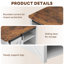 Table basse à plateau relevable 31,5 po avec rangement caché et porte de grange coulissante-1714865913