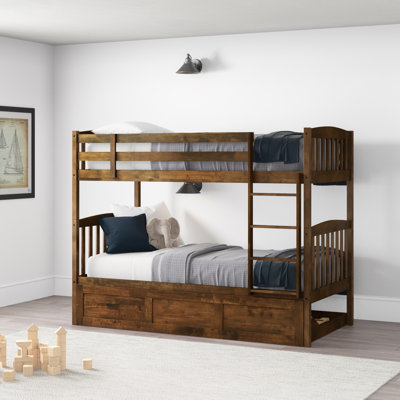 Thomson Twin Bunk Bed with Trundle, Mattresses Not Included by Greyleigh Baby & Kids