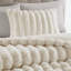 Ensemble d'édredon en fausse fourrure 3 pièces avec 2 taies décoratives assorties