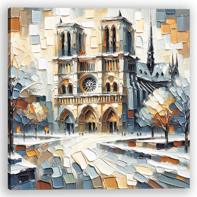 " Gothic Grace - Impasto Cathedral In Winter "