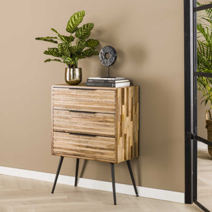 Steel 3 - Drawer Rectangle Accent Chest