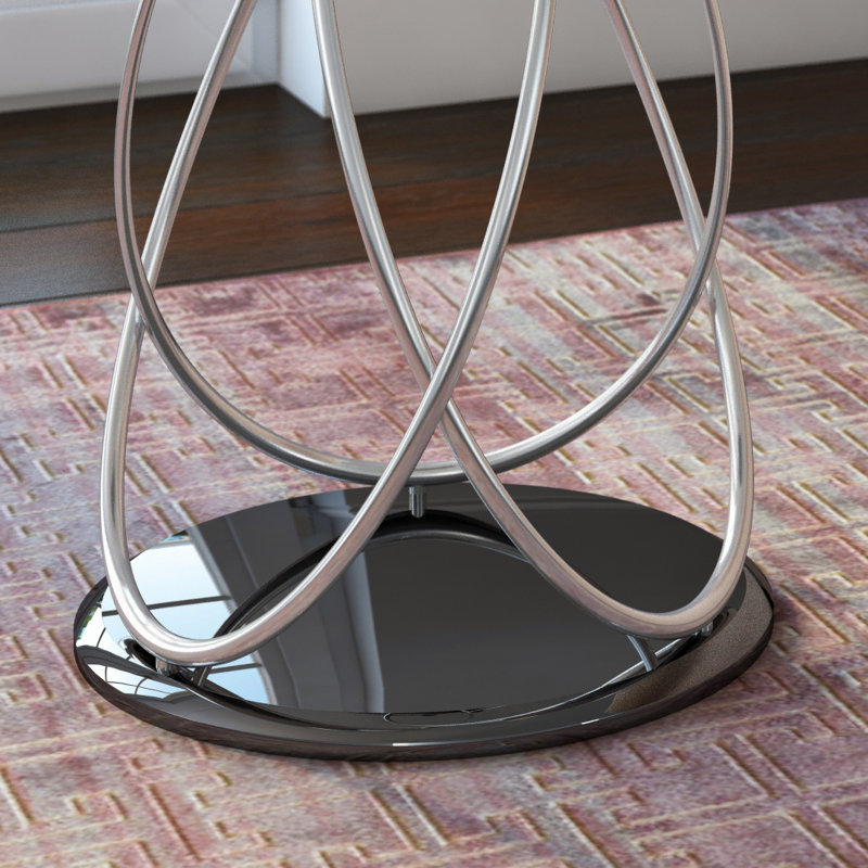 Pedestal End Table, Transparent