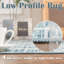 Tapis bleu marocain à motif géométrique antidérapant lavable-108845960