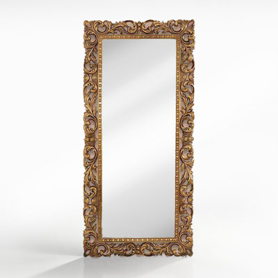 French-Style Vintage Wall-Mounted And Floor-Standing Dual-Purpose Full-Length Mirror